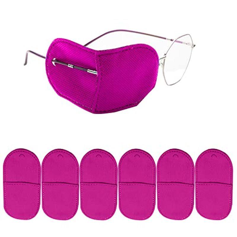 高級素材使用ブランド Ricisung 眼帯 めがねア6枚入斜視 イパッチ アイパッチ メガネカバー アイマスク メガネに固定する 眼鏡 弱視矯正 視力矯正 大人