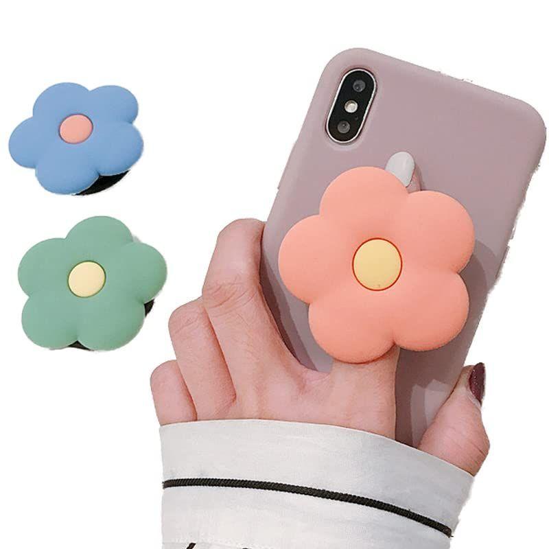スマホグリップ 韓国 Iphone リング 花 かわいい スマホリング スタンド グリップトック パープル エニシングm 通販 Yahoo ショッピング