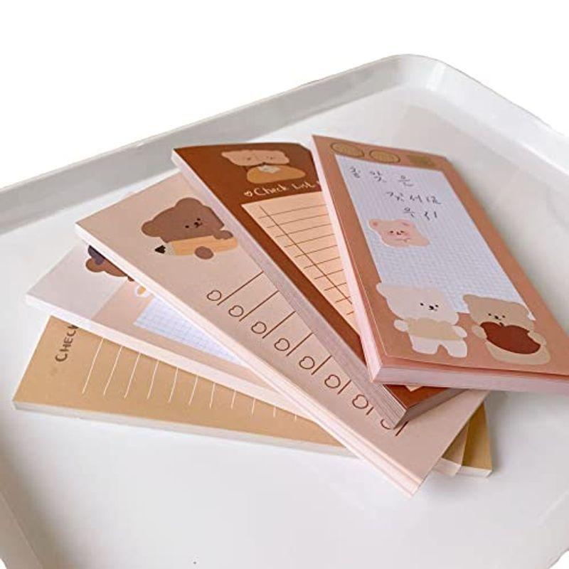 Tarati 付箋 大きい かわいいメモ帳 ポストイットふせん5種類の熊がら組み合わせメモ用紙 韓国 文房具退職 プチギフトメモ帳付箋付箋 エニシングm 通販 Yahoo ショッピング