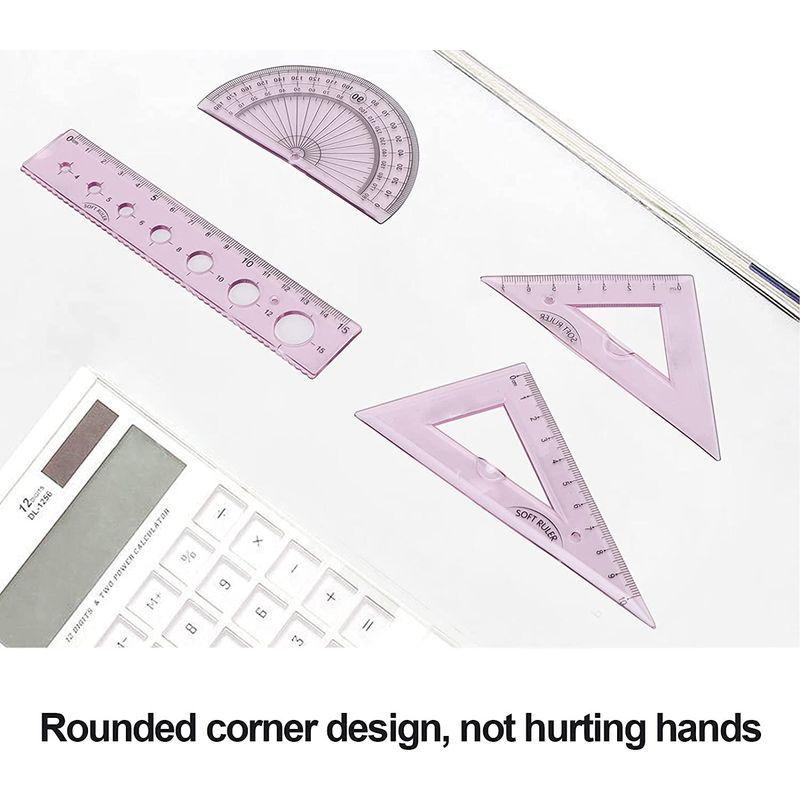 透明定規 分度器 直線定規 学生 二等辺三角形 小学生 長さ測定 角度測定 中学生 直角三角形 2pcs空のまつげボックスポータブルつけまつげ包装ケース紙容器 Ciudaddelmaizslp Gob Mx