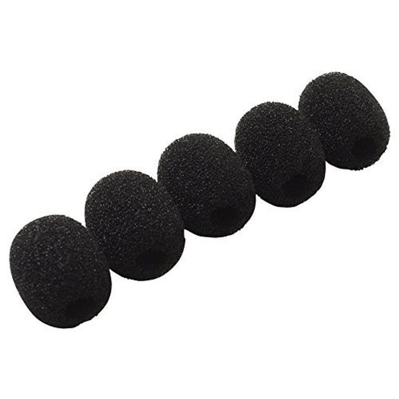 SALE/91%OFF】 新品 マイクスポンジ 風防 S 5個セット インカム ピンマイク ヘッドセット マイクスポンジ マイク風防 ピンマイク 放送 5個セット 黒 全長2.0cm