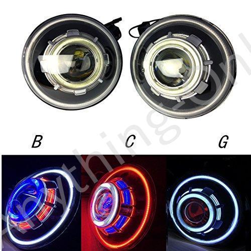 海外最新 新品 7インチ デーモンアイ Led プロジェクター ヘッドライト ラウンド 35w アングルハローリング ラ 国内配送 Apollo Lens Fr