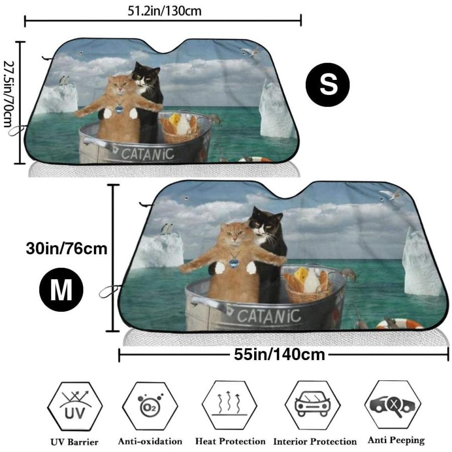 新品 Deaowangluo 車用フロントガラスサンシェード 面白いカタニック 2匹の猫 コスプレブロック 紫外線 B07yv4jkzk Anything Online Shop Return 通販 Yahoo ショッピング