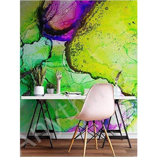 上質風合い 新品 Alcohol Ink Abstract Pattern Peel And Stick Wallpaper Mural Lime Green Yellow Purple Stained 6257 9ft Tall 108in Tall X 192in Wide 工場直送 Www Devondigitalimaging Co Uk
