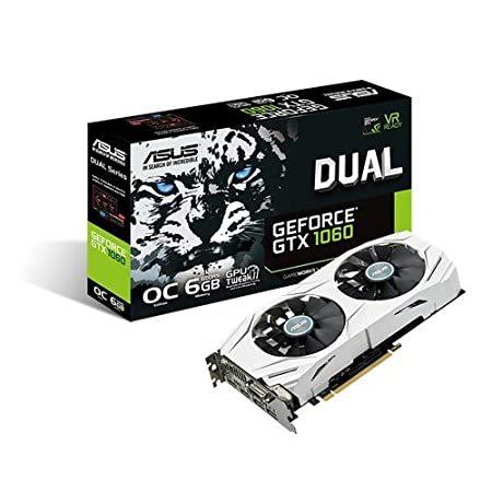 大流行中! ASUSTek NVIDIA GeForce GTX1060搭載ビデオカード オーバークロック メモリ6GB DUAL-GTX1060-O6G グラフィックボード、ビデオカード 大流行中! ASUSTek NVIDIA GeForce GTX1060搭載ビデオカード オーバークロック メモリ6GB DUAL-GTX1060-O6G グラフィックボード、ビデオカード