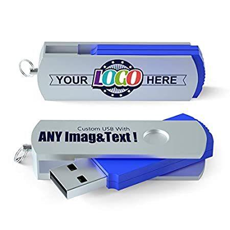 通販でクリスマス MEINAMI Customized USB Flash Drive Blue Aluminum Swivel Custom Thumb Drive USBメモリ