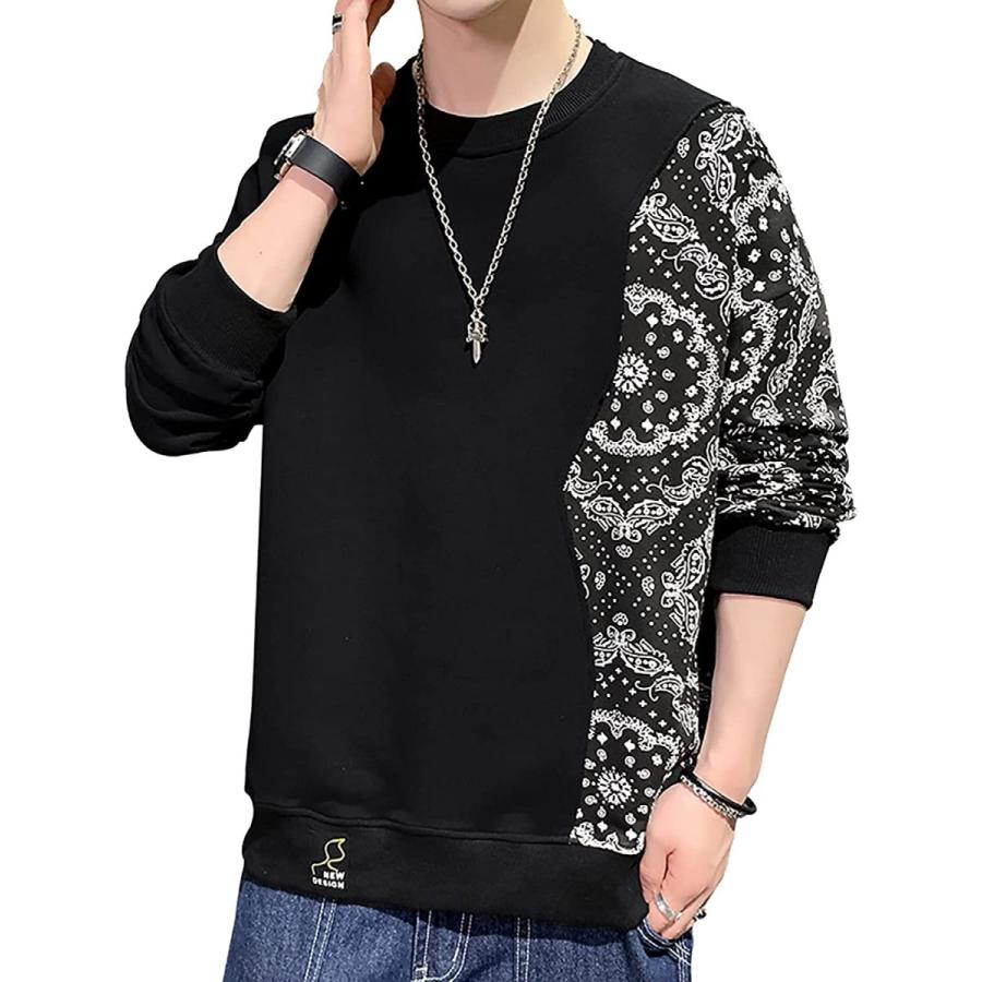 ファッション 送料込 まとめ買い Hegroph トレーナー メンズ 切り替え 長袖 スウェットシャツ おしゃれ 花柄 漫画の子猫柄 カラーコントラスト プルオーバー 人気 秋服 春 943qky9yad Www Boulevardrestaurants Com