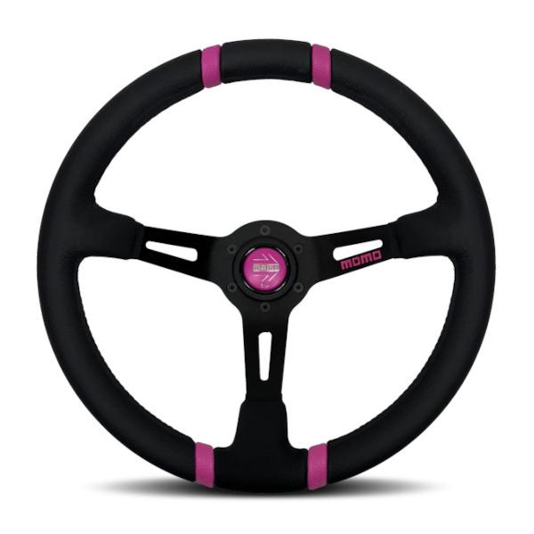 MOMO レアーズ50周年記念 DRIFT PINK RIBBON 35パイ MOMO（モモ） 正規品 ステアリング レアーズ50周年記念プロジェクト
