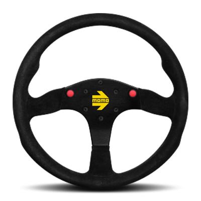 モモ　ステアリング　RACE φ35 350mm ホーンボタン付き RACE NOTO BLACK/GOLD 350mm（AL-02)