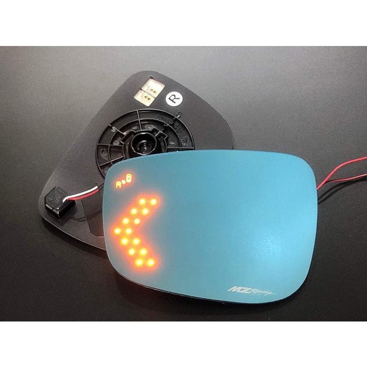 MZRacing 車検対応 マルチファンクションLEDブルーミラー 純正BSM対応 