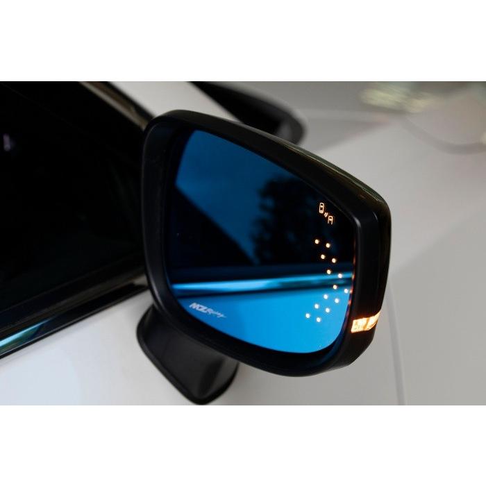 MZRacing 車検対応 マルチファンクションLEDブルーミラー 純正BSM対応 