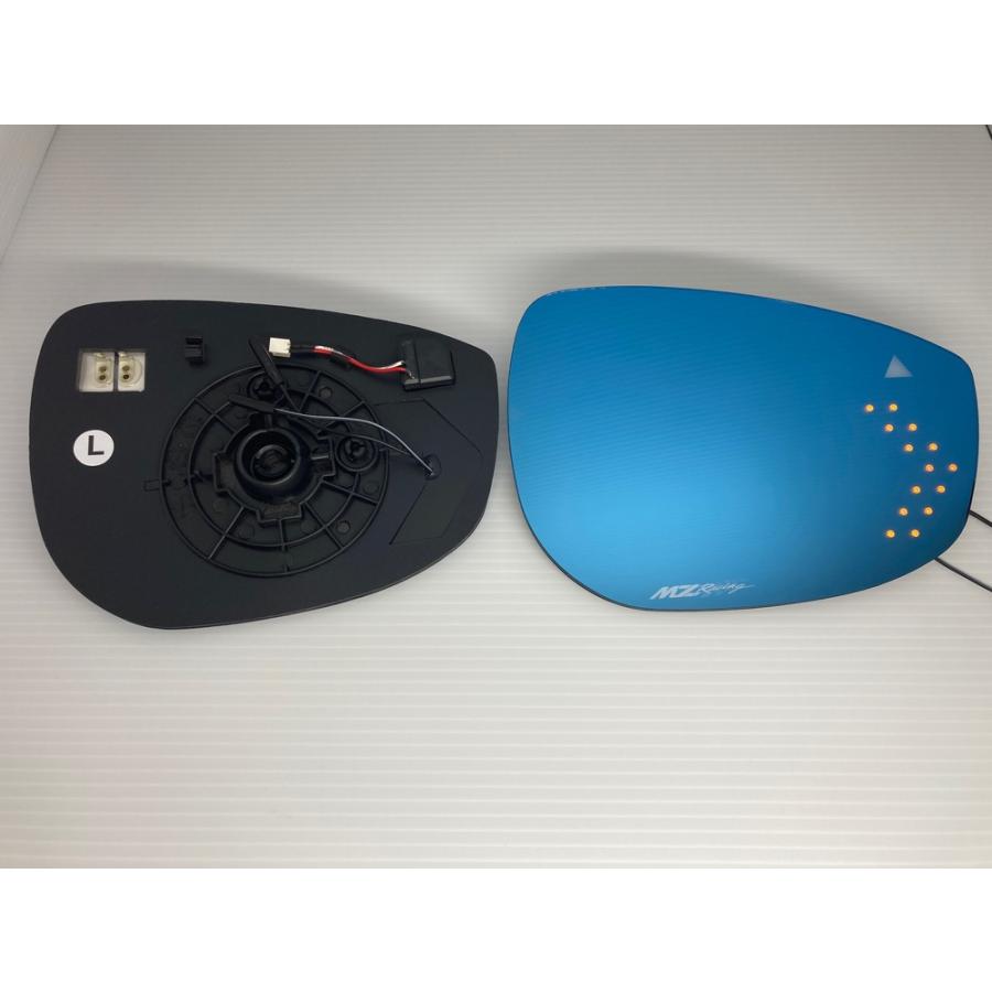 MZRacing 車検対応 マルチファンクションLEDブルーミラー 純正BSM対応