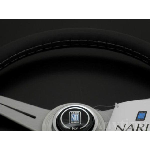 NARDI CLASSIC ナルディ クラシック ブラックレザー＆シルバースポーク 340mm N342｜anytyme03｜02