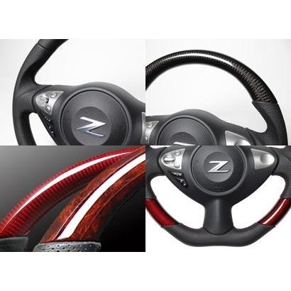 REAL ガングリップステアリングオールレザー ブラックユーロステッチ