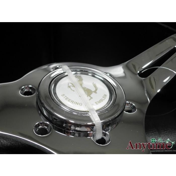 クラシックデザイン ウッドステアリング×メッキスポーク 35パイ ホーン