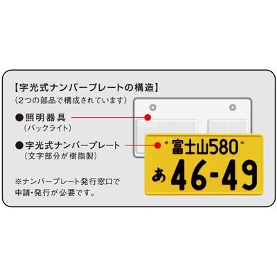 穴開け済み　字光式ナンバー　姫路　観賞用　ナンバープレート POWER LED NUMBER - RACING GEAR（RGレーシングギア）