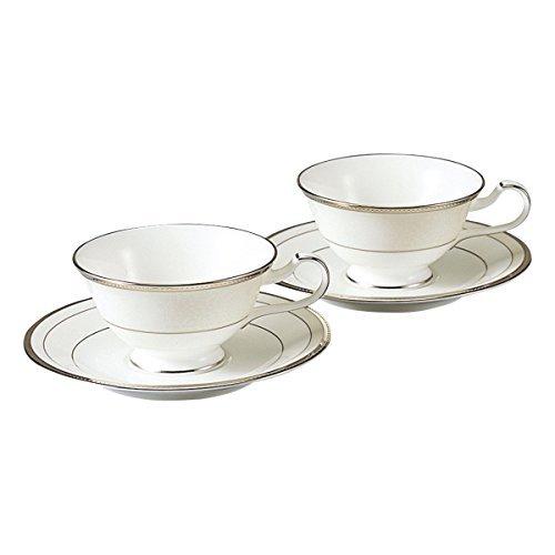 Noritake ノリタケ カップ & ソーサー (ペアセット) (コーヒー ティー 兼用) 220cc シャンパンパールズ 2客 ボーンチャイ