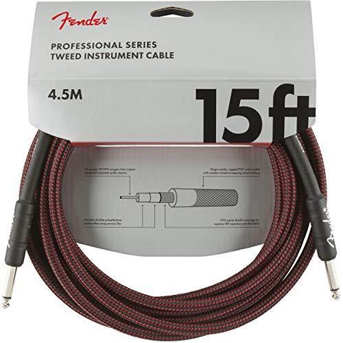 Fender シールドケーブル Professional Series Instrument Cable， 15， Red Tweed