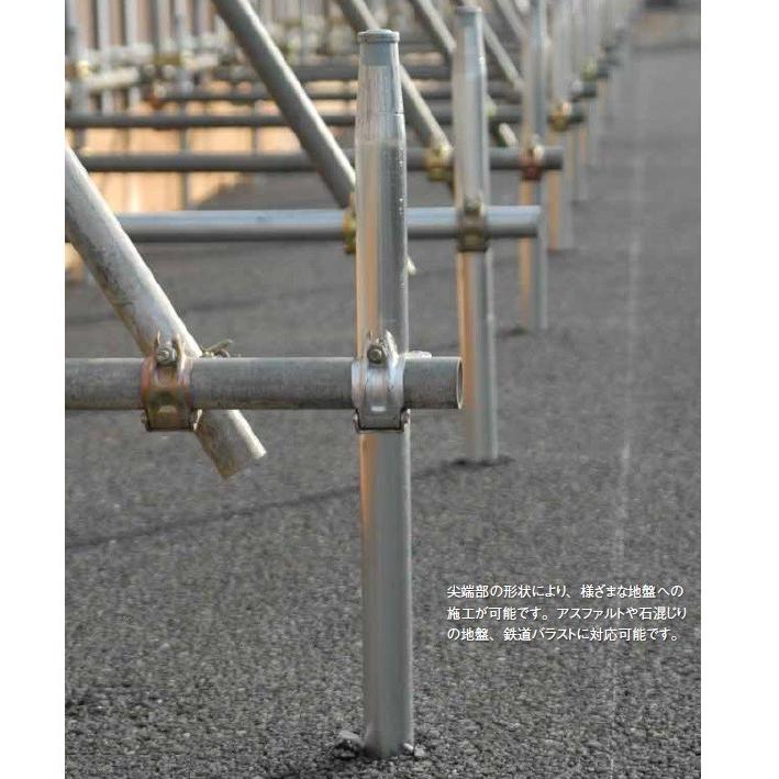 単管杭 くい丸 打ちこみ専用鋼管材 直径48.6mm 長さ 1100mm 君岡鉄工