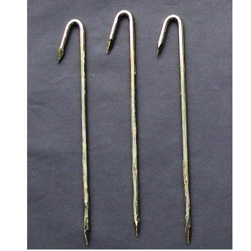 駐車場用ライン引きロープ止ピン 仮区画線引き用ロープ止金具 １０本セット 長さ 230mm F6mm Ather6b 安全 サイン8 通販 Yahoo ショッピング