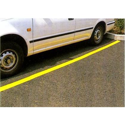 駐車場 路面 ライン テープ  駐車場用路面専用テープ（粘着性）　50mm幅×5m　黄・黒ゼブラ TP-205｜anzen-signshop｜02