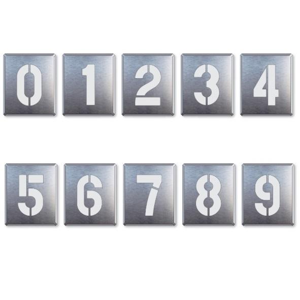 駐車場用番号表示路面吹き付け用プレート 数字 表示 大 10枚セット 819 35a 送料無料 一部地域除く Prain8 安全 サイン8 通販 Yahoo ショッピング