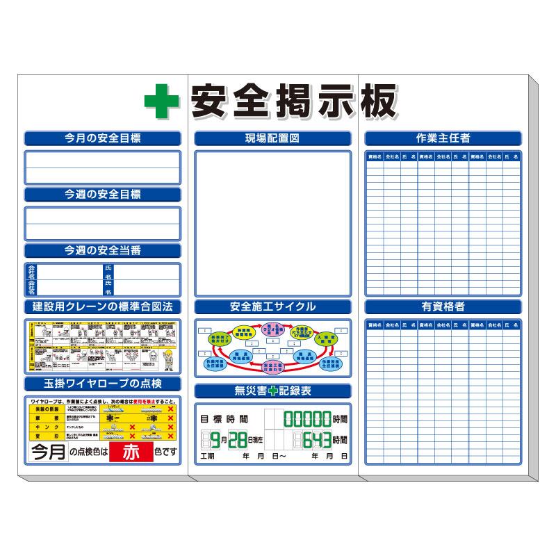 ユニット　UNIT　313-922A　安全掲示板　（中）　標準タイプ