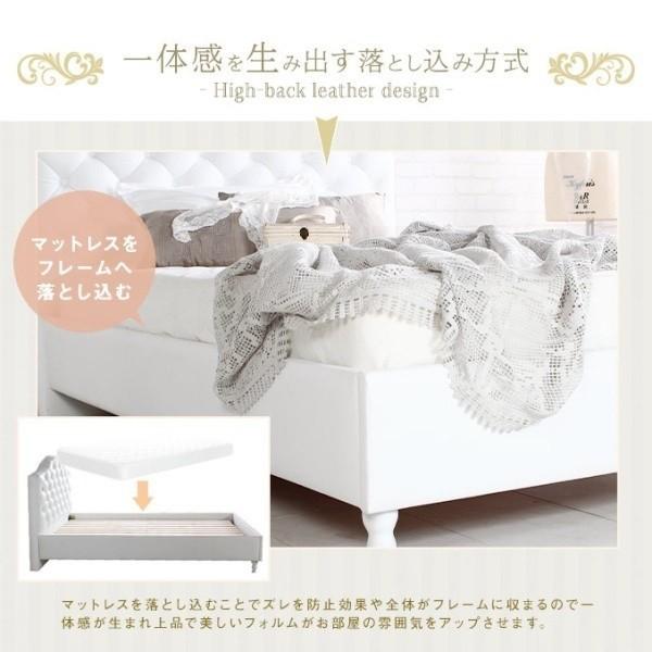 新年の贈り物 姫系 ホワイト シングル ベッド 2層 ポケットコイル マットレス セット エレガント ハイバック 通気性の良い すのこ ベッド マットレスセット