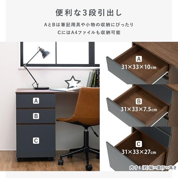システム ベッド ロフトベッド デスク ワゴン 3点セット シングル 引き出し ラック 棚 収納 キャスター付 学習 勉強 机 ベッドガード 送料無料_11