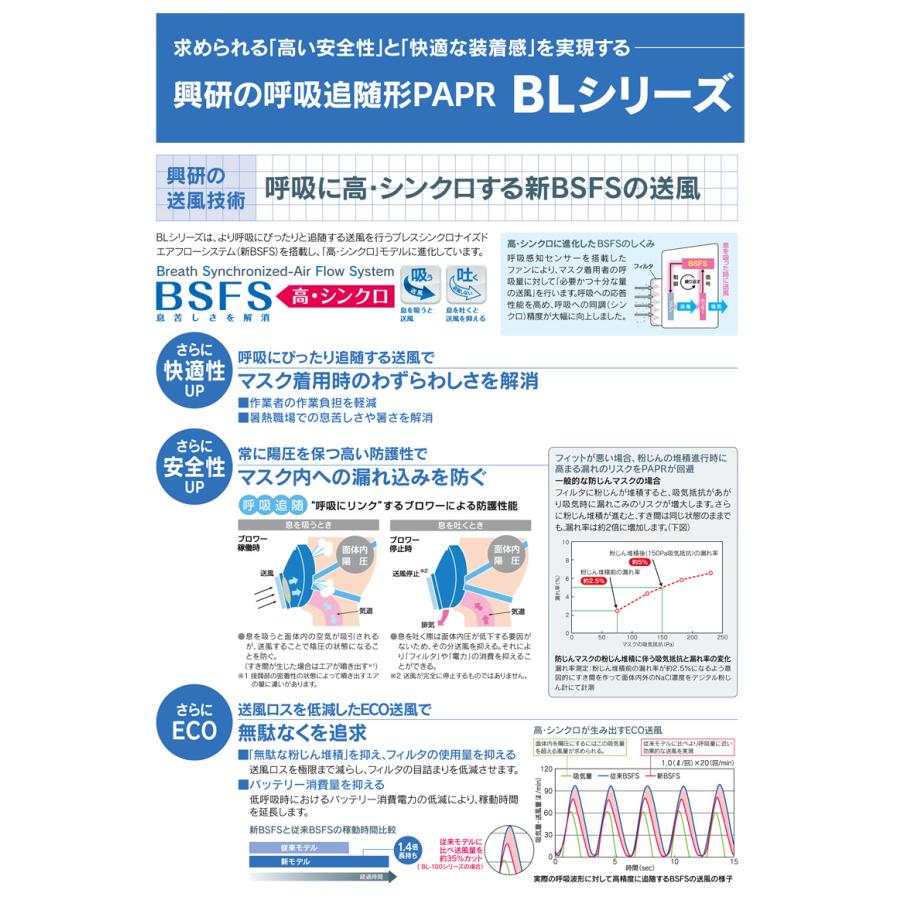 興研 電動ファン付呼吸用保護具 サカヰ式 BL-7005AL (電池・充電 興研 電動ファン付呼吸用保護具 サカヰ式 BL-7005AL (電池・充電