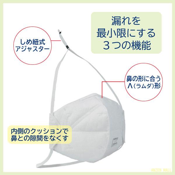 シゲマツ N95 使い捨て 防塵マスク CDC NIOSH 検定合格 日本製 DD02-N95-2K 10枚｜anzenmall｜03
