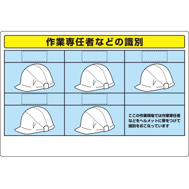 工事用ヘルメット ヘルタイ 作業専任者識別標識セット｜377-49 : あんずの安全標識