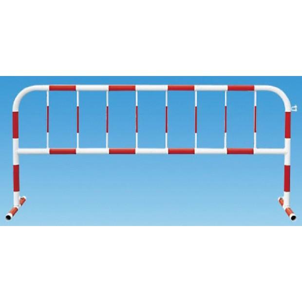 フェンス カラーパイプバリケード白赤｜386-001