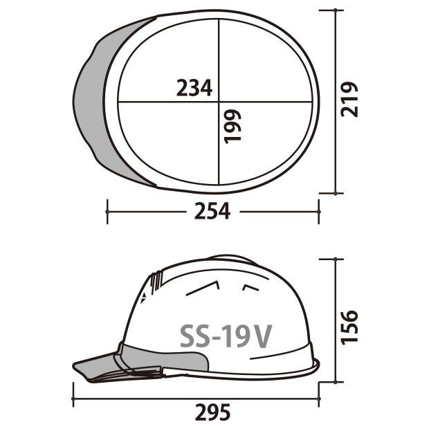 ヘルメット 作業用 ヘルメット10個以上で版代＆印刷代が無料サービス！ 透明バイザー＆通気口付きの快適現場ヘルメット | SS-19VPRO｜anzh｜03