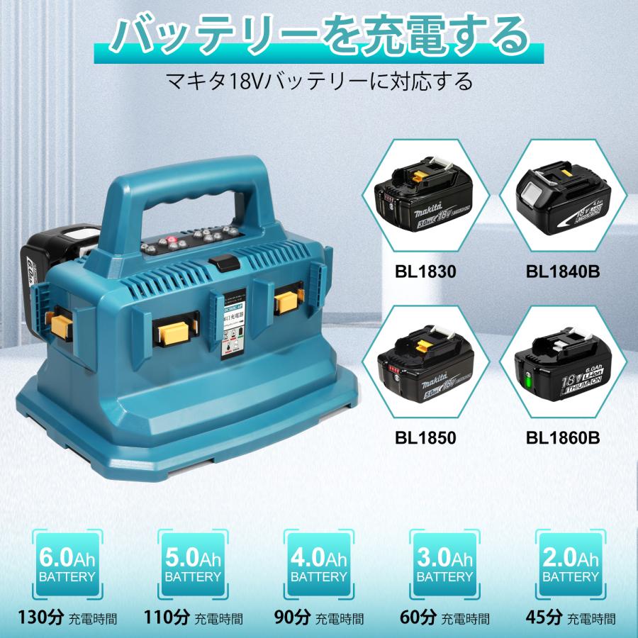 Waitley ウィトレ マキタ 18V バッテリー 互換 BL1860B 6.0Ah リチウムイオン互換電池 デジタル残量指示付き PSE認証済 一年保証付き｜anzhi｜17