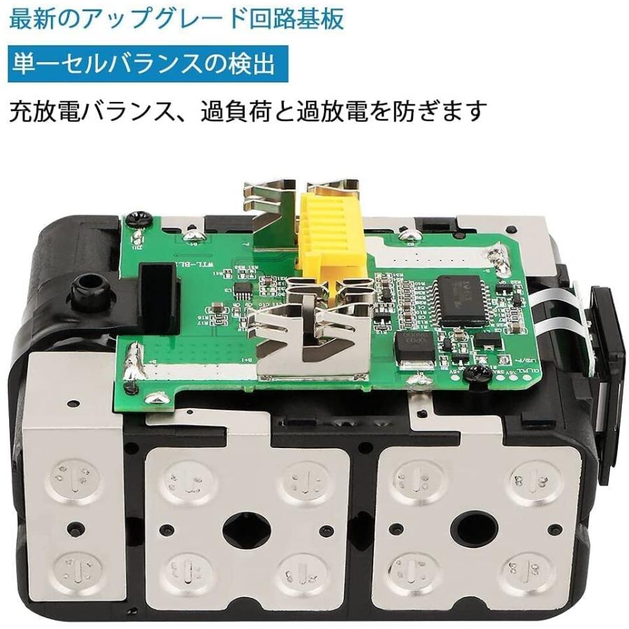 Waitley ウィトレ マキタ 18V バッテリー 互換 BL1860B 6.0Ah リチウムイオン互換電池 デジタル残量指示付き PSE認証済 一年保証付き｜anzhi｜03