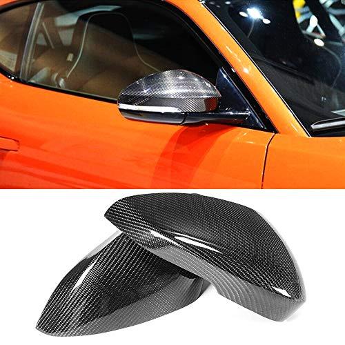 MCARCAR KIT Carbon Fiber Mirror Cover Caps Fits for Jaguar Ftype 2
