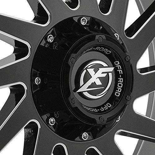 【即購入⭕️】 XFオフロードXF-216カスタムホイール-20 x 9、12オフセット、6 x 139.7ボルトパターン、108 mmハブ-光沢ブラック、ミリングアクセント、ドットリム 【WSO1978965861】(69086円)