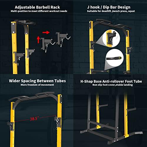 【新品 送料込み】 ZENOVAスクワットラックパワーラックホームジム設備プルアップラックスクワットスタンド重量挙げ用800 LBS重量容量 【GMS1042957251】(36410円)