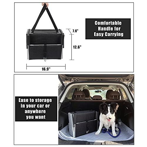 maxpama折りたたみ式ドッグカーランプ (大型犬用可搬式アルミフレーム付き) % (笑) 折りたたみ式ペット用ステップ階段 (ハイベッド用滑り止め付き) % (笑) Kenyone ペットカート 折りたたみ 犬用ペットベビーカー 4輪 軽量コンパクト 多機能 犬用ベビーカー 小型犬 中型犬 猫 介護 散歩 HO1651532957(14718円)