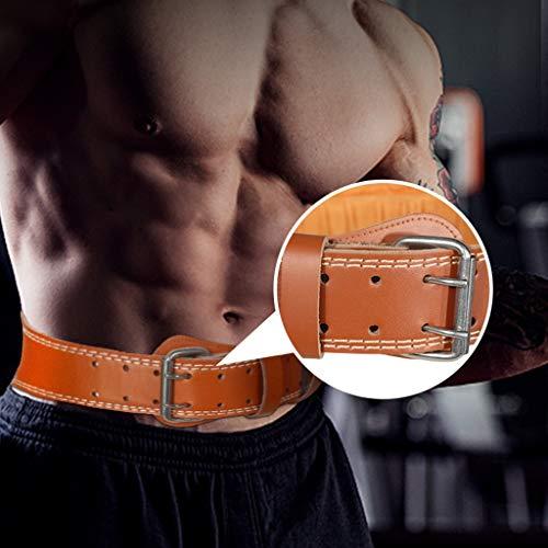 FSJKZXフィットネスベルトジムプロフェッショナルウエイトトレーニングコアプロテクションレザーブラウン男子スクワットデッドリフトベンチプレス重量挙げベ 