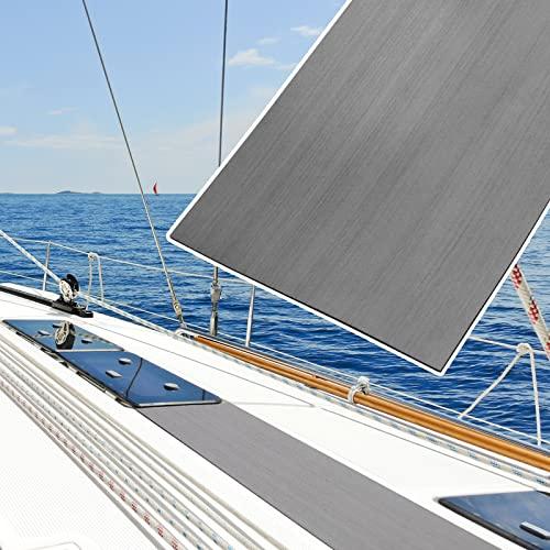 ボートフローリングEVAフォームデッキシートグレーマリンマット軟質滑り止めブラシ付ボートデッキ自己接着式フローリングマリンカーペットヨット漁船用カヤ 