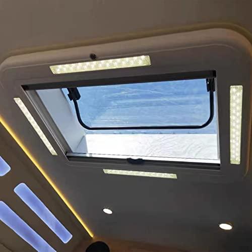 【極美品】 BJTDLLX RVルーフベントキット500/700/800×500 mmカットアウトRVキャラバンルーフウィンドウハッチW/LEDライト、大型RVスカイライトルーフベントハッチ二層 【3096283287】(108094円)