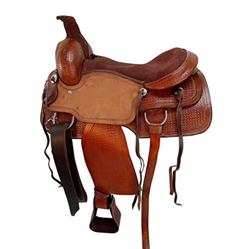 【２点セット】 カウボーイローピングウエスタンサドル15 16 17 18ローパーランチツール革馬TACKセット (15) 【NAN1727512289】(60309円)