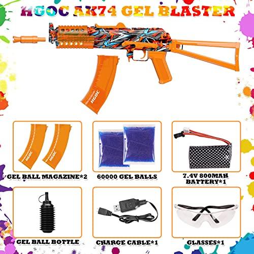 HGOC Gel Ball Blaster Kitセミオートモードスプラッターウォータービーズ800 mAh二次電池内蔵折りたたみ式ストック付き野外活動シューティングチームゲーム HGOC Gel Ball Blaster Kitセミオートモードスプラッターウォータービーズ800 mAh二次電池内蔵折りたたみ式ストック付き野外活動シューティングチームゲーム