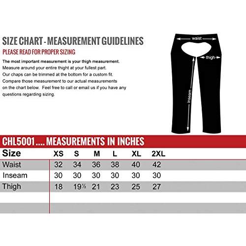 オブジェの通販 ホットレザーCHL 5001 USA製ウィメンズシェードのブラックプレミアムレザーモーターサイクルチャプスBLACK-2 X
