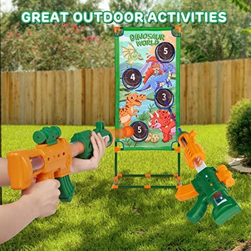 子供向けの恐竜シューティングゲーム、5 6 7 8 9 10歳の男の子向けのターゲットゲームのおもちゃ、6-8歳の子供向けの泡弾付き2 PKトイガン屋内屋外活動、5歳 電動ジェルボールブラスター、水ビーズ45000個入りスプラッターボールブラスター、野外活動用ジェルウォーターボール玩具10代・少年・少女向けシューティン ZYX1337603754(11921円)