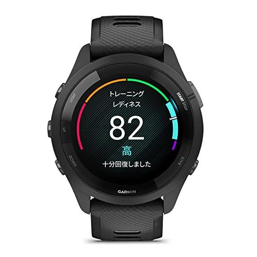 GARMIN（ガーミン）GPSランニングウォッチ Forerunner 265 Music Black 日本正規品 arena (アリーナ) 中綿ロングコート ネイビー Mサイズ AMUSJF35