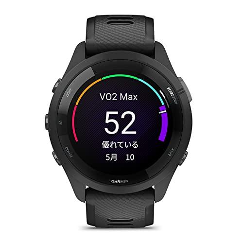 GARMIN（ガーミン）GPSランニングウォッチ Forerunner 265 Music Black 日本正規品 arena (アリーナ) 中綿ロングコート ネイビー Mサイズ AMUSJF35