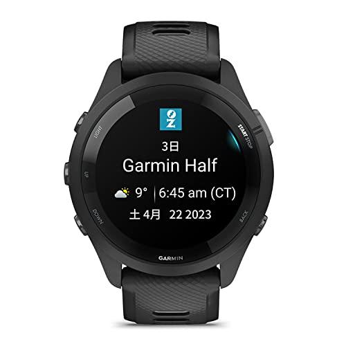 GARMIN（ガーミン）GPSランニングウォッチ Forerunner 265 Music Black 日本正規品 arena (アリーナ) 中綿ロングコート ネイビー Mサイズ AMUSJF35
